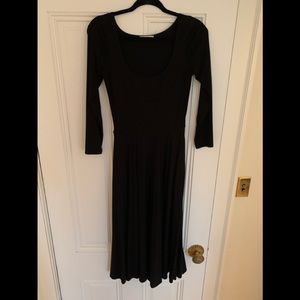 Reformation black midi dress